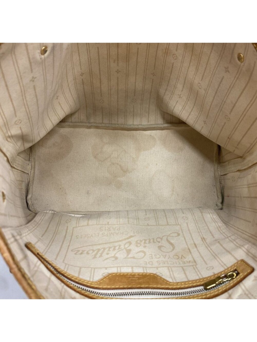 Louis Vuitton Tote Damier Azur Neverfull MM White - Picture 4 of 10